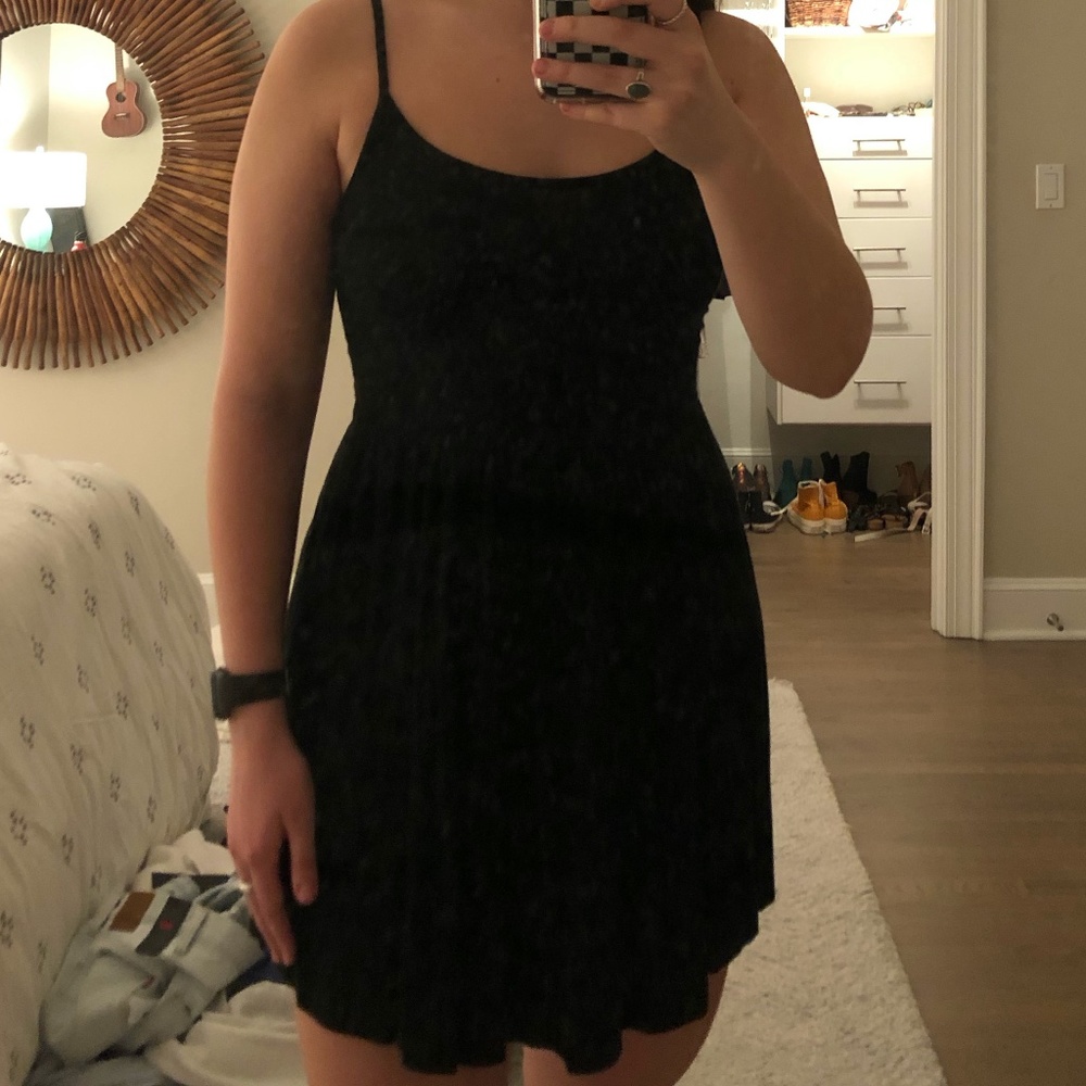 Brandy Melville Black Fit and Flare Dress
